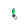 Mormyshka nymph, green abdomen + cube silver, weight 0.55 g