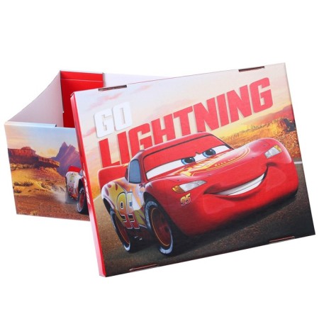 Gift box with a lid, folding, 31x25.5x16 cm, cars-1