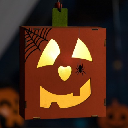 LED suspension "Jack Lantern" 12.5 × 16 × 3.5 cm, plastic, batteries LR1130X3, glow warm white