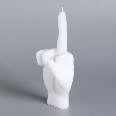 Figure candle "Hand-fake", 10x4 cm, white-3