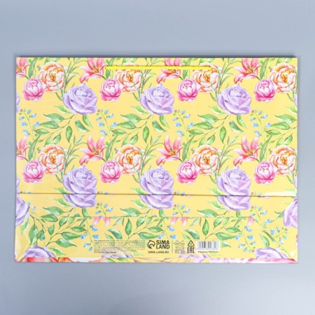 Package Gift Laminated Horizontal, Packaging, “Bouquet for You”, L 28 x 38 x 9 cm-4