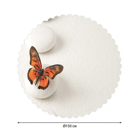 The tablecloth “Jumping butterfly”, round, Saten, D = 150 cm-1