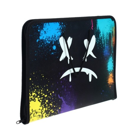 A4 labor folder with handles, 325 x 230 x 25 mm, lightning around, folding bar, plastic, PTR-6 calligrata "mask"-3