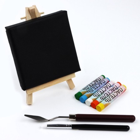 Pastel drawing with a canvas on the subframe of "chamomile", a set for creativity-5