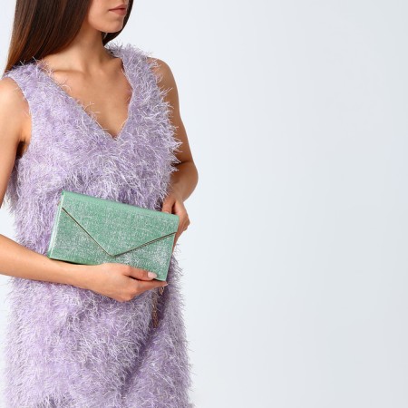 Female bag on a magnet, green color-5
