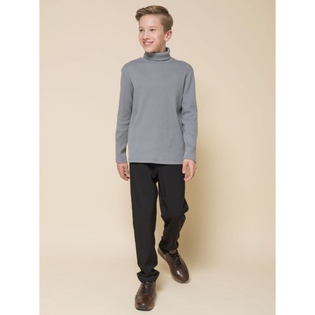 Turtleneck for a boy Pelican, height 152 cm, dark gray color-5