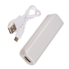 External Luazon battery PB-08, 2200 mAh, USB, 1 A, wire in the kit ， White