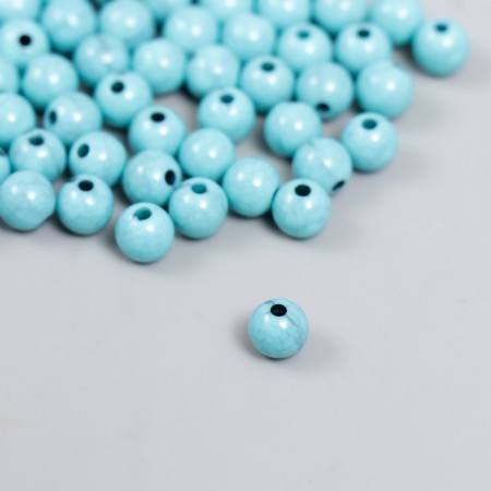 Beads for creativity plastic "imitation of turquoise" d = 0.6 cm set 20 g