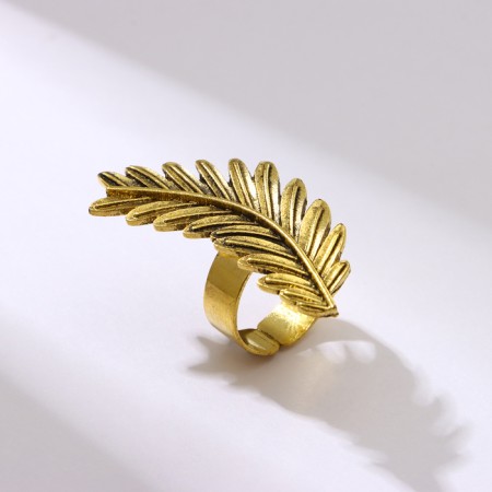 Ring "Liszt" Paporotnik mini, color black gold, dimensionless-2
