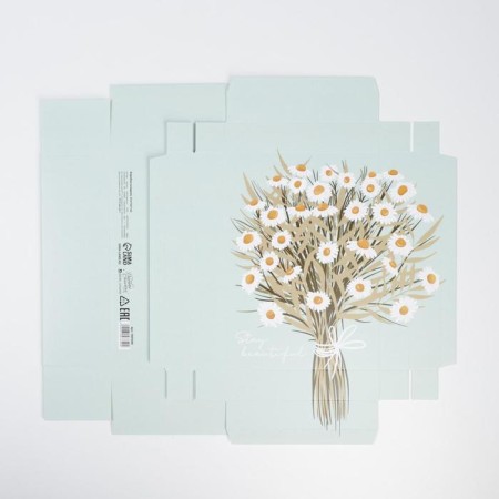 Gift folding box, packaging, "chamomile", 21 x 15 x 7 cm-6