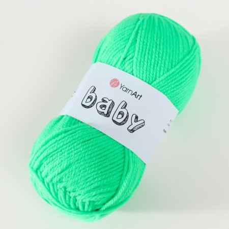 Yarn "Baby" 100% acrylic 150m/50g (8233 yard green)-1