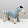 Jacket for dogs with flowers, s (DS 20 cm, ok 23 cm, og 32 cm), blue