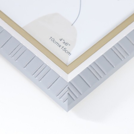 Photo frame plastic 10x15 cm "dashes" gray 17.5x12.3 cm-2