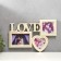 Photo frame-collage "Love" in 3 photos, ivory (plastic screen)