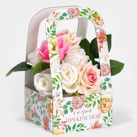 Box-Obel for flowers "The most beautiful", 12 × 12 × 22 cm