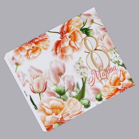 Wrap for chocolate, confectionery packaging "March 8" 18.2 x 15.5 cm
