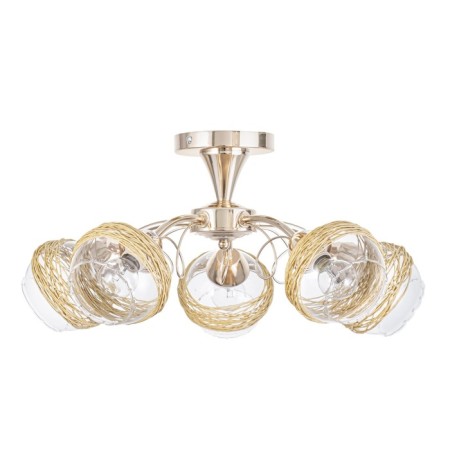Cellular infinity chandelier 5x40W E14 gold 40x40x25 cm-4
