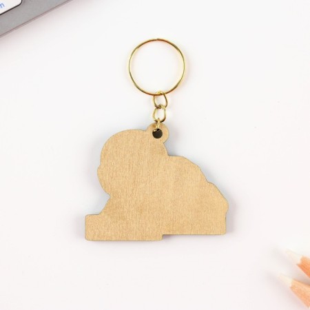 A wooden key keychain “who has Putin, that’s right” 4.5 x 3.5 cm-3