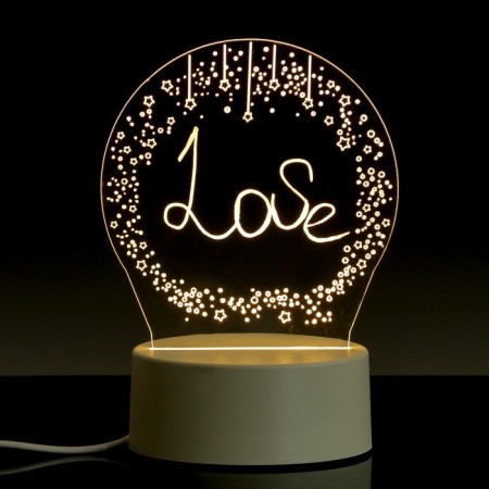 Light tablet for drawing in the dark, circle, plastic-2