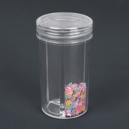 Organizer for decor, 3 sections, D - 4 × 7 cm, transparent-6