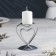 Glamur candlestick Metal for one candle, 9x10.2 cm, chrome