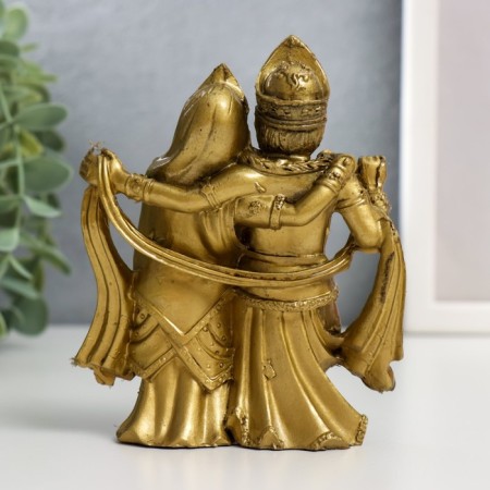 NECSK Polystone "Radha and Krishna" under bronze 12.5x4x9.5 cm-2