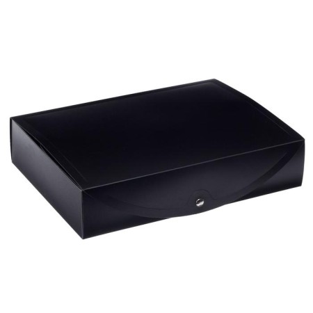 Archive box on the A4 Calligrata button, 70 mm, 800 μm, collapsible, black-1