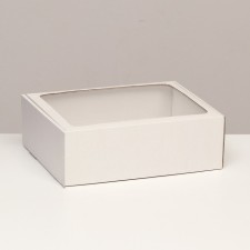 Box with a window, white, 27 x 21 x 9 cm set 5 pcs