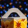 Gift box "Orange", tetrahedral large 10 x10 x18 cm