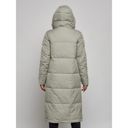 Coat insulated winter female, size 42, green color-6