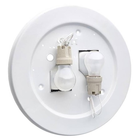 Lamp Quadro White 2x60W e27 chrome, white-2