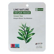 The fabric mask with green tea extract Like Nature Vegan Mask Pack # Green Tea