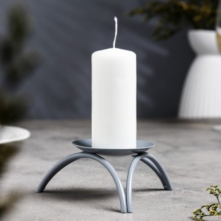 Summary Metal for 1 candle "Olympus", 4x11 cm, gray