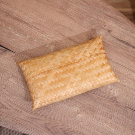 The casket is wicker, from bamboo 30x18x5 cm-4