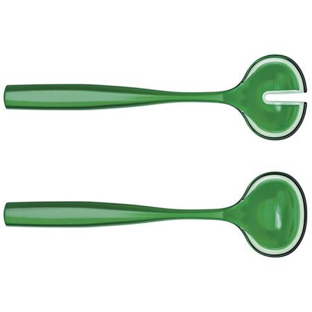 A set of cutlery for the Guzzini Dolcevita salad, 2 objects, green color