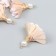 Decor Textile "Flower 2 Colors with a pearl. Fleep and white" set 6 pcs 3 cm