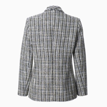 Jacket tweed double -breasted mist p. 46. ​​Blue-11