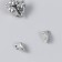 Magnetic metal lock "heart" silver 2 pcs 1.2x1.2 cm