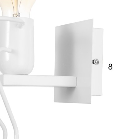 Sconces "man" E27 40W white 11x20x17 cm-7