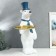 Souvenir Polystone stand "White bear in the cylinder and tie" D = 26 cm 70x37x40 cm