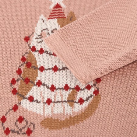 New Year. Jumper knitted baby I "Winter Cat" Growth 86-92 cm-7