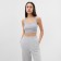 Top female shortened Mist Old School size 44, gray color