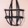 A portup for an artificial leather bag, 43 × 35 × 15 cm, black/silver color
