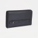 Male purse with zipper, department for bills, for maps, for coins, black color