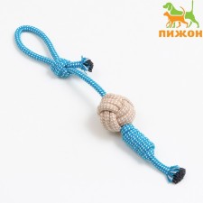 A wicker cable toy with a pen, up to 40 cm, 90 g, blue/yellow/white