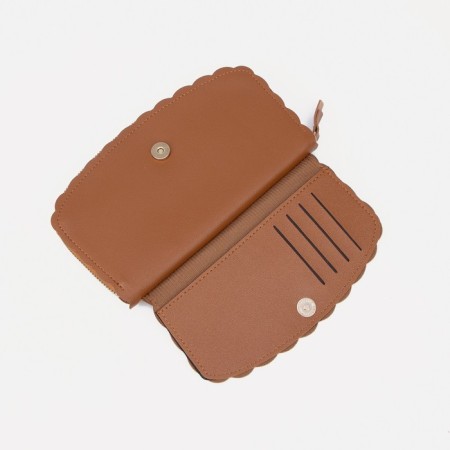 Women's wallet with lightning, brown color-4
