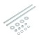 The rod is amplified, tundra, DIN 976 m8x200 2 pcs set, white zinc 2 pcs