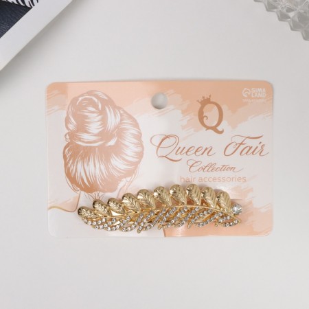 Hair hair clip "Olven" branch, 7 cm, gold-2