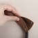 Linings on a handle for a bag, on buttons, 13 × 9 cm, 2 pcs, brown color
