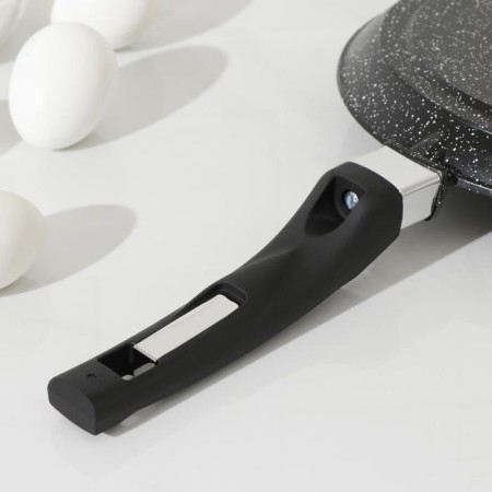 Pancake pan “granite Black” Induction Pro, D = 22 cm, plastic handle, anti -stick coating, black color-3